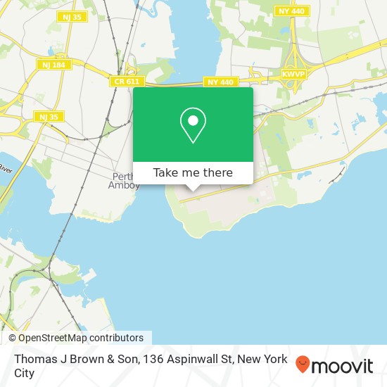 Mapa de Thomas J Brown & Son, 136 Aspinwall St