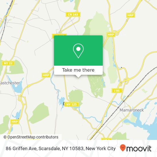 Mapa de 86 Griffen Ave, Scarsdale, NY 10583
