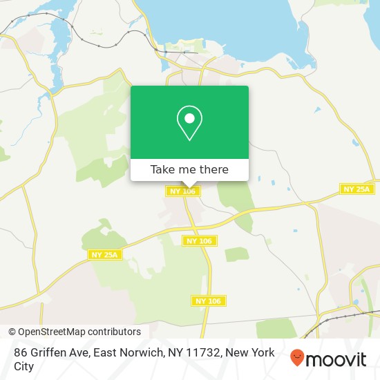 Mapa de 86 Griffen Ave, East Norwich, NY 11732