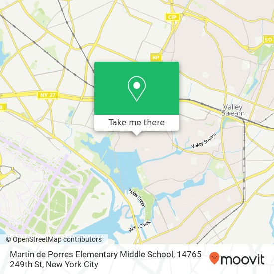 Mapa de Martin de Porres Elementary Middle School, 14765 249th St