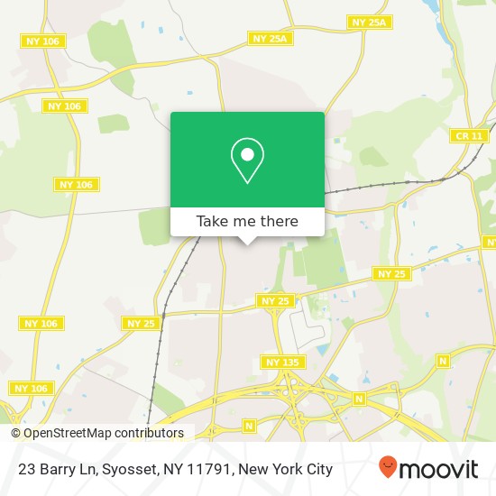 Mapa de 23 Barry Ln, Syosset, NY 11791