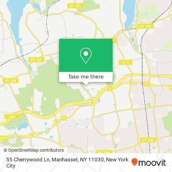 Mapa de 55 Cherrywood Ln, Manhasset, NY 11030