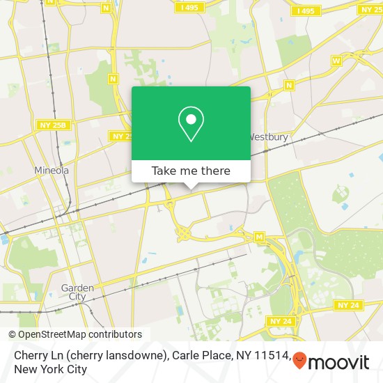 Mapa de Cherry Ln (cherry lansdowne), Carle Place, NY 11514