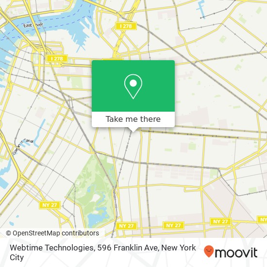 Webtime Technologies, 596 Franklin Ave map