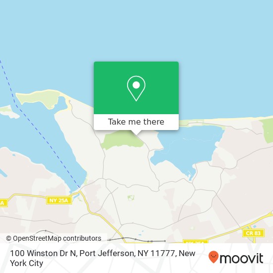 Mapa de 100 Winston Dr N, Port Jefferson, NY 11777