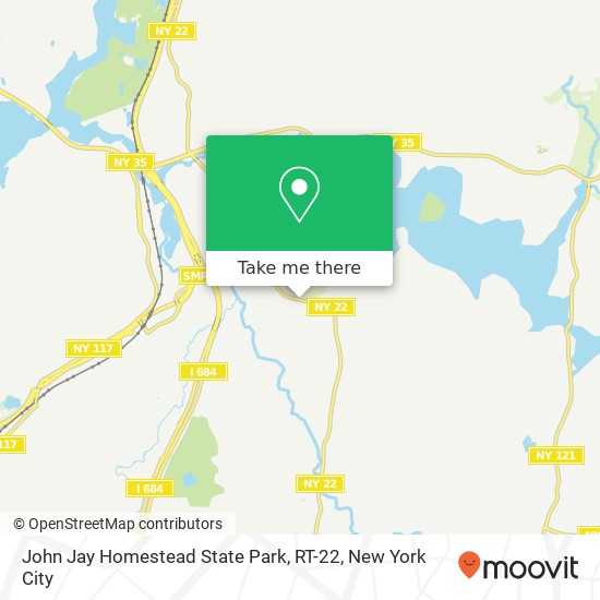 Mapa de John Jay Homestead State Park, RT-22