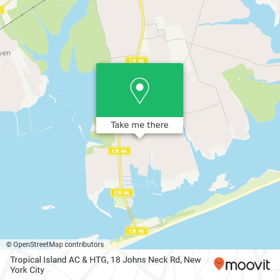 Mapa de Tropical Island AC & HTG, 18 Johns Neck Rd