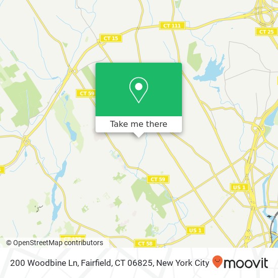 Mapa de 200 Woodbine Ln, Fairfield, CT 06825