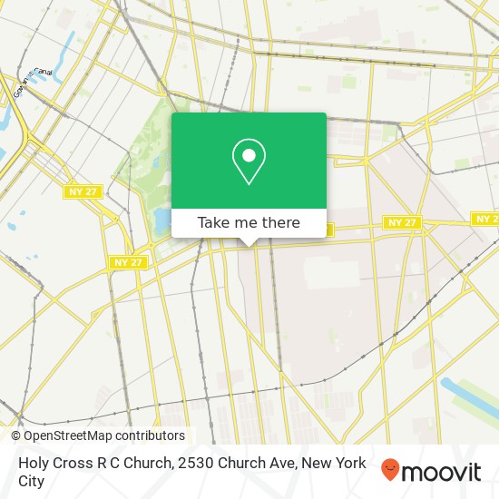 Holy Cross R C Church, 2530 Church Ave map