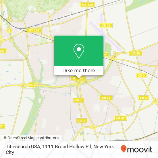 Titlesearch USA, 1111 Broad Hollow Rd map
