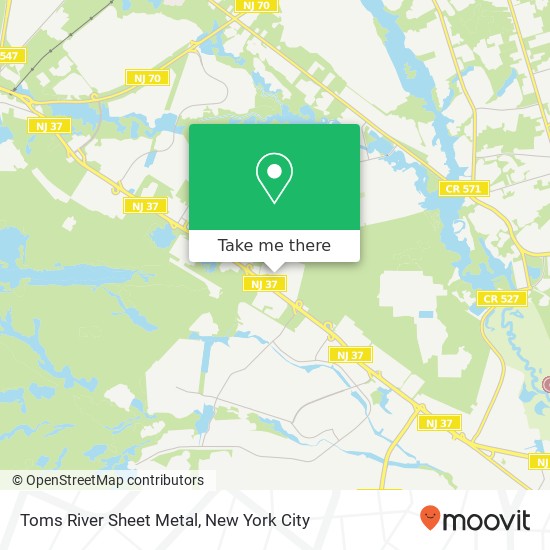 Toms River Sheet Metal map