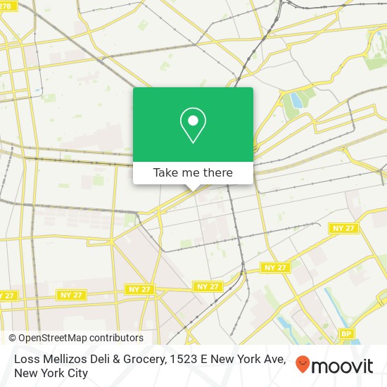Mapa de Loss Mellizos Deli & Grocery, 1523 E New York Ave