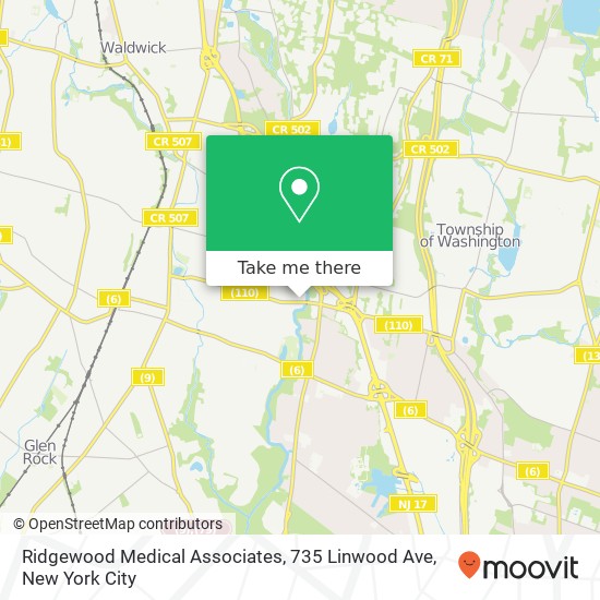 Ridgewood Medical Associates, 735 Linwood Ave map