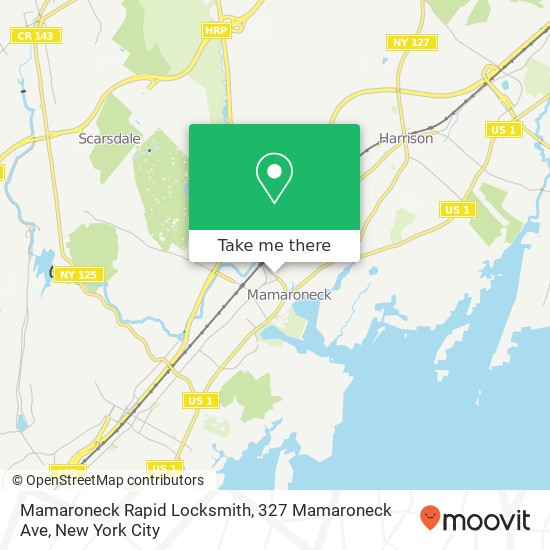 Mapa de Mamaroneck Rapid Locksmith, 327 Mamaroneck Ave