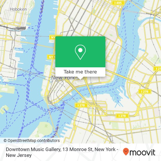 Mapa de Downtown Music Gallery, 13 Monroe St