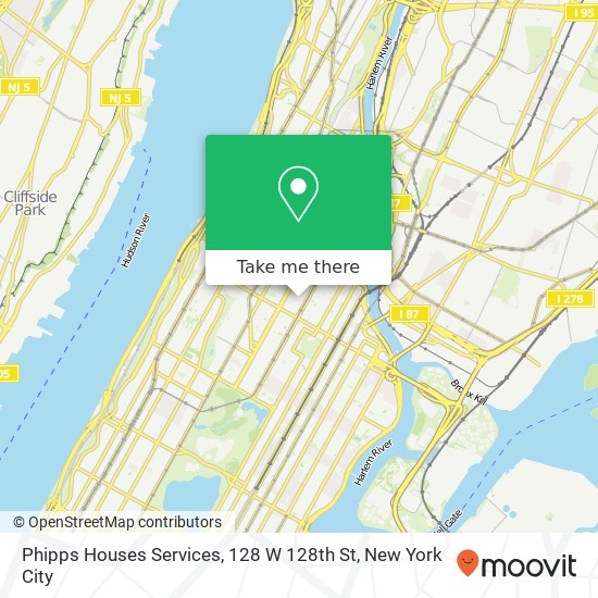 Mapa de Phipps Houses Services, 128 W 128th St