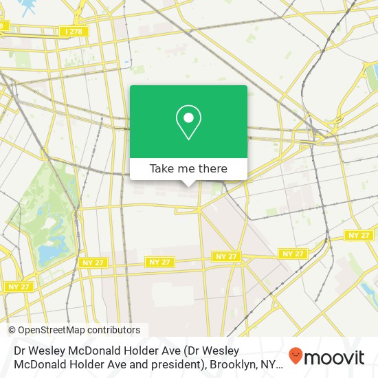 Dr Wesley McDonald Holder Ave (Dr Wesley McDonald Holder Ave and president), Brooklyn, NY 11213 map