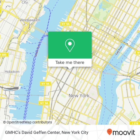 Mapa de GMHC's David Geffen Center, 125 W 24th St