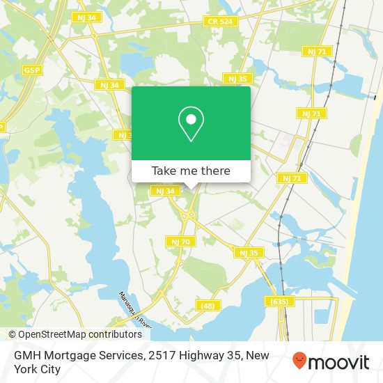 Mapa de GMH Mortgage Services, 2517 Highway 35
