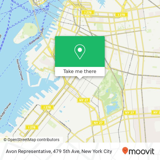 Avon Representative, 479 5th Ave map