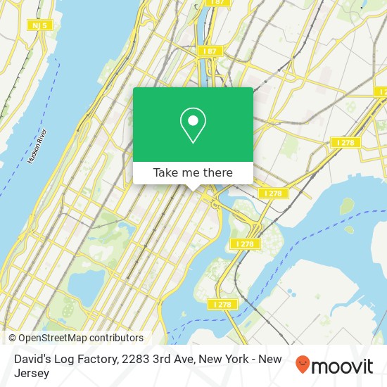 Mapa de David's Log Factory, 2283 3rd Ave