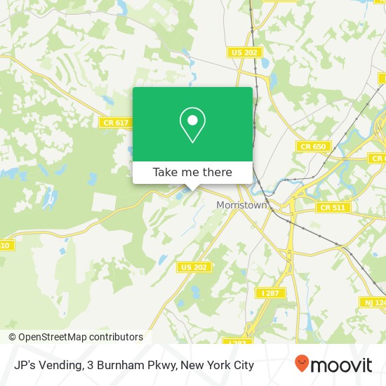 Mapa de JP's Vending, 3 Burnham Pkwy