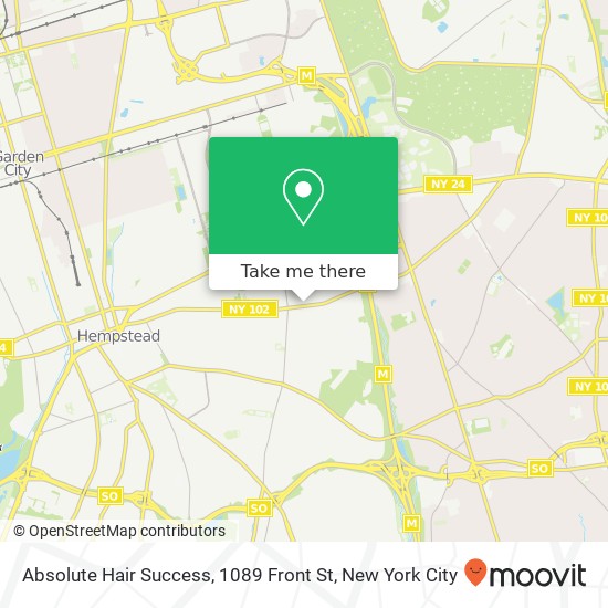 Mapa de Absolute Hair Success, 1089 Front St