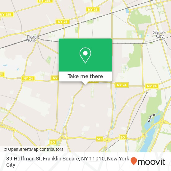 Mapa de 89 Hoffman St, Franklin Square, NY 11010