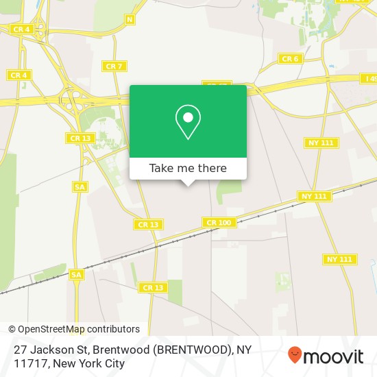 Mapa de 27 Jackson St, Brentwood (BRENTWOOD), NY 11717