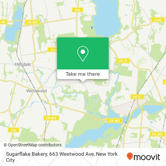 Mapa de Sugarflake Bakery, 663 Westwood Ave