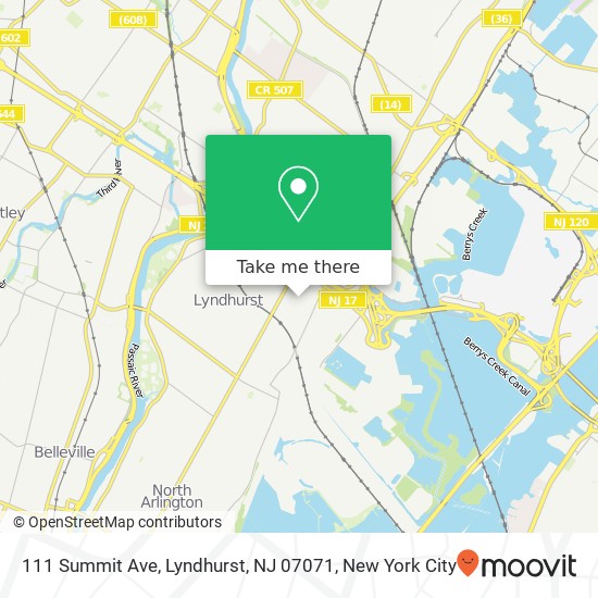 111 Summit Ave, Lyndhurst, NJ 07071 map