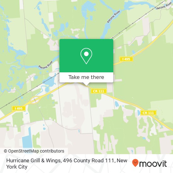 Hurricane Grill & Wings, 496 County Road 111 map