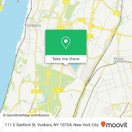 111 E Sanford St, Yonkers, NY 10704 map