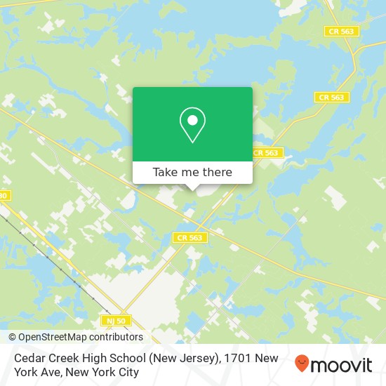 Cedar Creek High School (New Jersey), 1701 New York Ave map