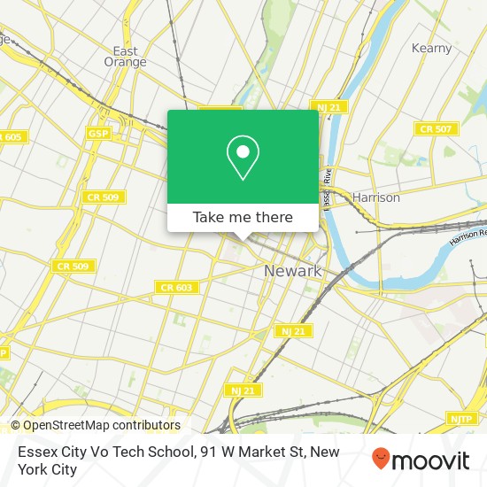 Essex City Vo Tech School, 91 W Market St map