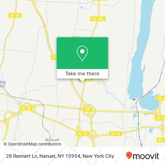 Mapa de 28 Rennert Ln, Nanuet, NY 10954