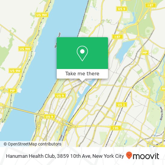Mapa de Hanuman Health Club, 3859 10th Ave