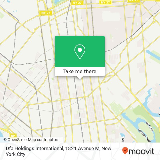 Mapa de Dfa Holdings International, 1821 Avenue M