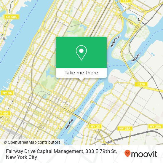 Mapa de Fairway Drive Capital Management, 333 E 79th St