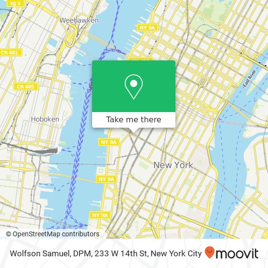 Wolfson Samuel, DPM, 233 W 14th St map