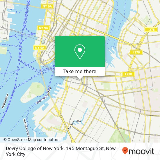 Mapa de Devry College of New York, 195 Montague St