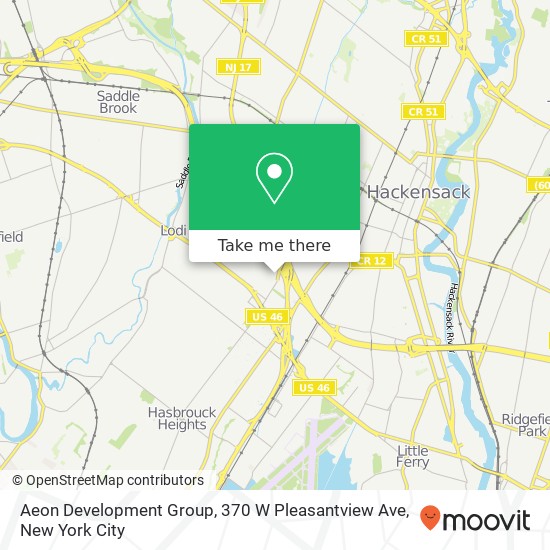 Mapa de Aeon Development Group, 370 W Pleasantview Ave