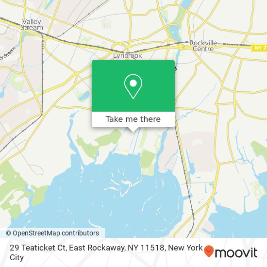 Mapa de 29 Teaticket Ct, East Rockaway, NY 11518