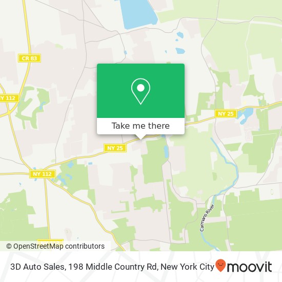 Mapa de 3D Auto Sales, 198 Middle Country Rd