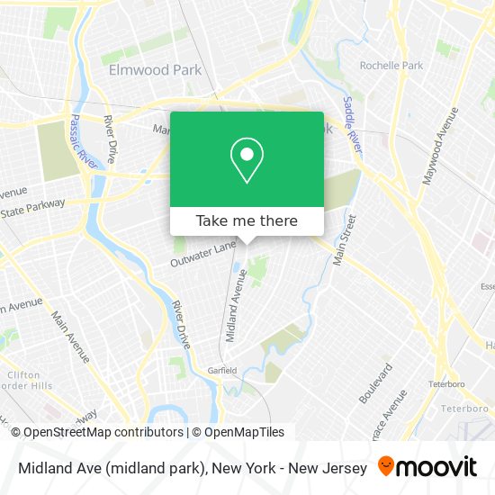Midland Ave (midland park) map