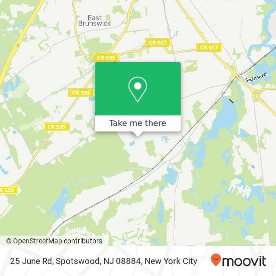 Mapa de 25 June Rd, Spotswood, NJ 08884