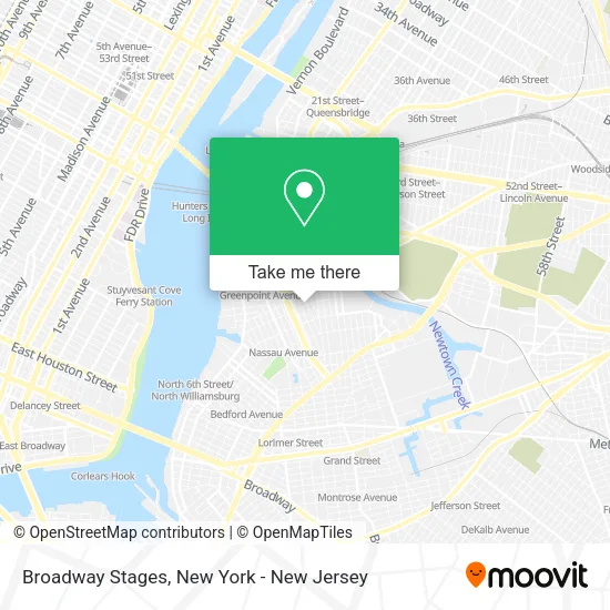 Broadway Stages map