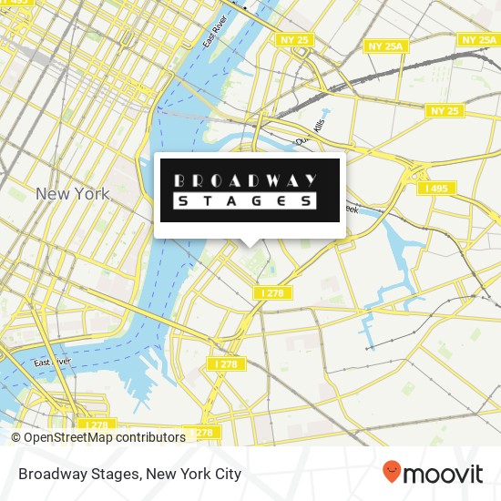 Broadway Stages map