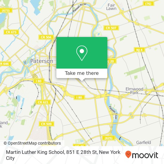 Mapa de Martin Luther King School, 851 E 28th St