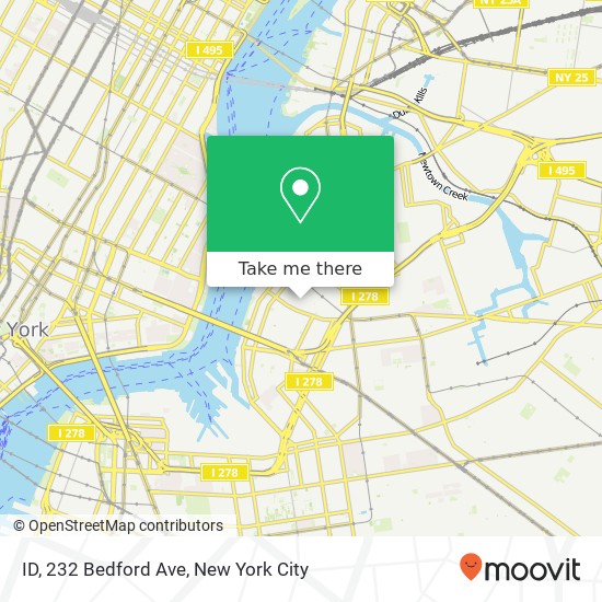 ID, 232 Bedford Ave map